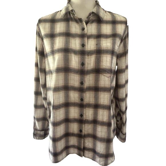 Pendleton Flannel Button Down Plaid Long Sleeve Casual Shirt Womens SZ Petite M - Picture 9 of 10